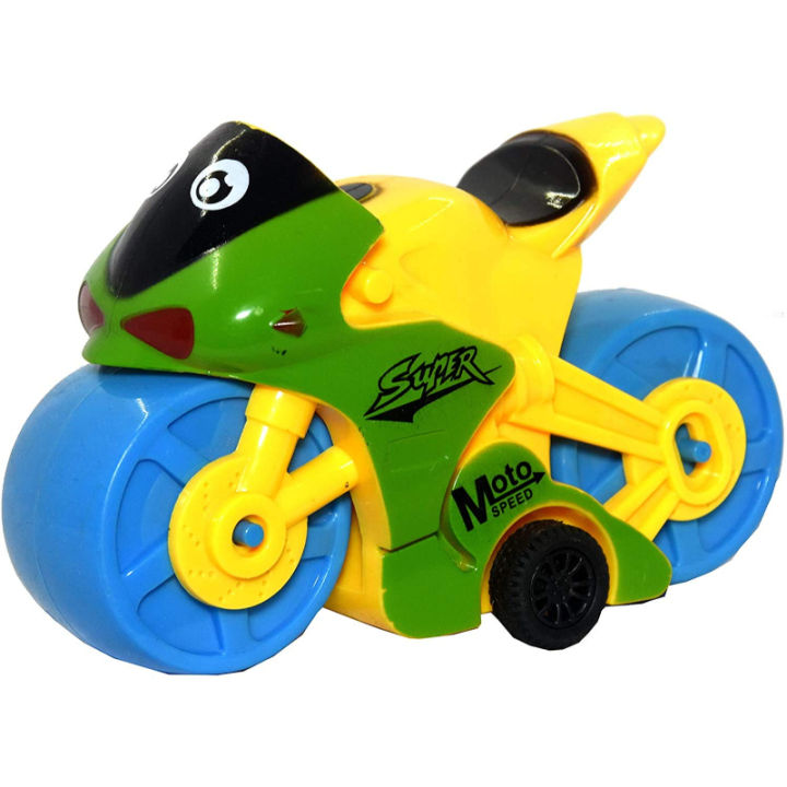 Colorful Friction Powered Stunning Racing Sport Bike Toy for Kids