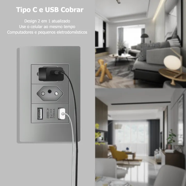 Eiomr%20High%20Quality%20Brazil%20Standard%20Socket%20with%20USB%20Charging%20Port,Grey%20118*75mm,Light%20Switch%2020A%20Wall%20Outlet%20for%20Bedroom%20Office%20-%20Image%203