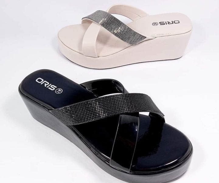 Ladies High Heel Gorgeous Party Use Glassy Look Fashionable Design Soft Sole Korean Heel Shoes - Girls Korean Heel Sandal