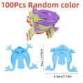 100Pcs Mixed Color Jumping Frog Bounce Fidget Toy Set Antistress Relief Family Game for Birthday Party Children Boys .