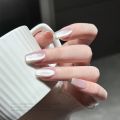 1pc 10ml Holographic Glitter Mirror Porcelain White Cat Eye Gel Polish Magnetic Galactic Effect Gel Nail Polish Soak Off UV LED. 