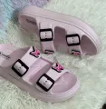 New Soft EVA Rubber Lightweight & Comfortable Buckle Sandals with Cute Charms for Girls & Womens Slippers.