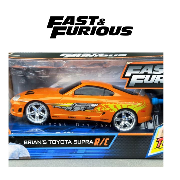Toyota Supra MK4 Orange Fast & Furious 1/24 Scale RC Car (Plastic Body)