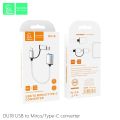 VDENMENV DU18 OTG Adapter Type-C+Micro USB 0.1m USB TO MICRO AND TYPE-C Converter USB 3.0 Data Transmission. 