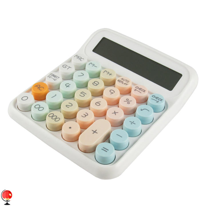 12 Digits INS Korean Dopamine Color Candy Style Calculator Large Display Mechanical Round Button calculator CITI.ZEV CT-013