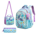 Meetbelify Cute  Blue Mermaid Backpacks   for Girls  Elementary Kindergarten Students with Lunchbag and Penbag pen gpt. 