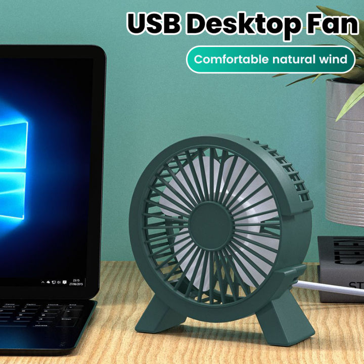 USB Mini Portable Fan Desktop Fan Silent Small Fan For Student Dormitory Computer Summer Gadget Home Office Rechargeable Fan