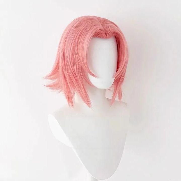 Anime%20Haruno%20Sakura%20Wig%20Short%20Pink%20Heat%20Resistant%20Girl%20Synthetic%20Hair%20Play%20Role%20Patry%20Wigs%20-%20Image%203