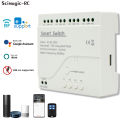 4CH eWeLink Smart Wifi Switch Relay Module AC DC 7-32V 85V-250V 10A Inching Timer Relay Dry Contact Work with Alexa Google Home. 