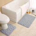 2PC embossed stone pattern toilet mat door mats absorb water mats non-slip carpet mat, can wash strip carpet home decoration. 