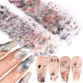 10pcs Nail Foils Chinese Character Crane Bamboo Gold Fish Flower Chinese Style Slider Sticker Gel Polish Nail Decoration BEDXK12. 