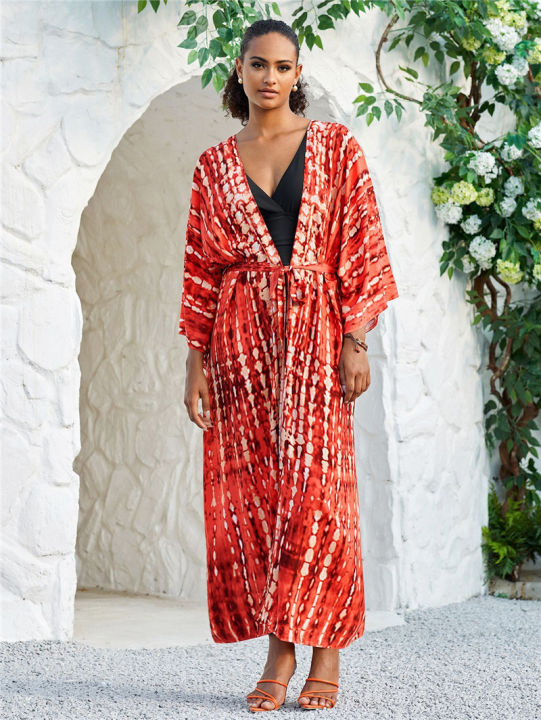 Long%20Kimono%20Swimsuit%20Cover%20up%20for%20Women%20Stylish%20Tie%20Dye%20Open%20Front%20Beach%20Outfits%20Bathing%20Suit%20-%20Image%203