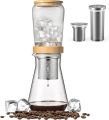German Imported Soulhand Cold Brew Coffee Maker Iced Drip Coffee and Tea Maker, Iced Dripper Coffee Brewer with Adjustable Water Flow, Borosilicate Glass & Stainless Steel Filter Cold Drip Brewer - 1L/34oz. 