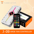 TUMMASTER ARGB Fan Controller 5V3PIN ARGB&4PIN PWM Hub Synchronized PC Case Fan Light,Bottom Magnetic Design with Remote Control. 