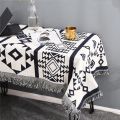 90x90cm Bohemian Plaid Blanket with Tassel for Sofa Bed Decorative Blankets Cotton Sofa Cover Throw Blanket. 