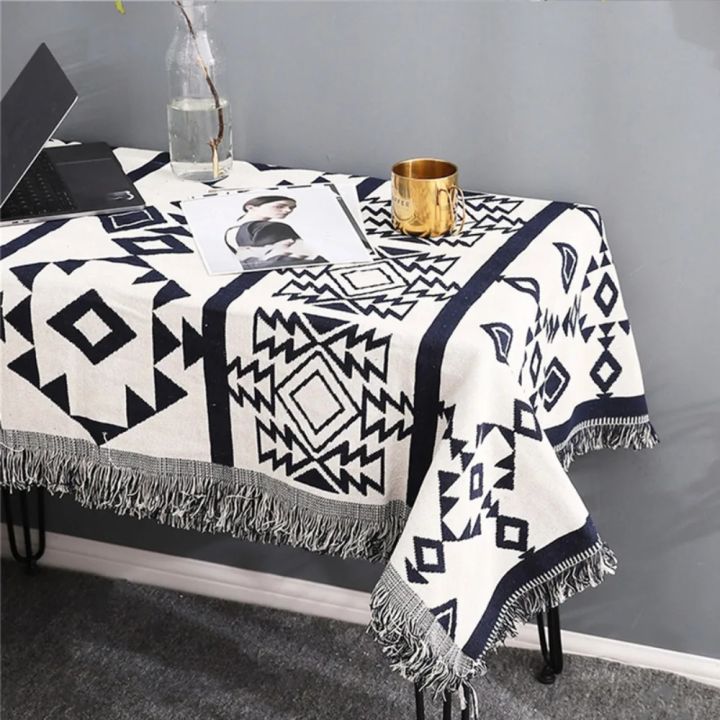 90x90cm%20Bohemian%20Plaid%20Blanket%20with%20Tassel%20for%20Sofa%20Bed%20Decorative%20Blankets%20Cotton%20Sofa%20Cover%20Throw%20Blanket%20-%20Image%205