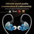 QKZ HI7T In Ear Headphones HIFI Monitoring Wired Control Subwoofer Wired Headphones for Mobile Running Live Streaming Headphones.