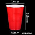 50PCS 18OZ 2OZ 16 OZ Plastic Party Cups in Red for Drinks, Soda, Punch, Barbecue, Cola or Water Disposable.