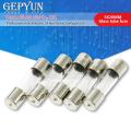 10PCS Glass tube fuse Fast Quick Blow Fuses 5*20MM 0.1A 0.2A 0.5A 0.8A 1A 2A 2.5A 3A 4A 5A 6.3A 7A 8A 10A 12A 15A 20A 30A. 