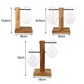 Creative Glass Desktop Planter Bulb Vase Wooden Stand Hydroponic Plant Container Home Tabletop Decor Vases.
