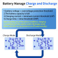 XY-BT11 Battery Capacity Tester10A Coulomb Meter Bidirectional Current Detection 10V-110V Battery Manage Charge/Discharge Tester. 