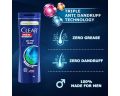 Clear Men Anti Dandruff Shampoo – Cool Sport Menthol, 350ml | Refreshing & Dandruff-Free Scalp. 