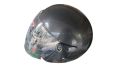 Axn Open Face Helmet- Black. 