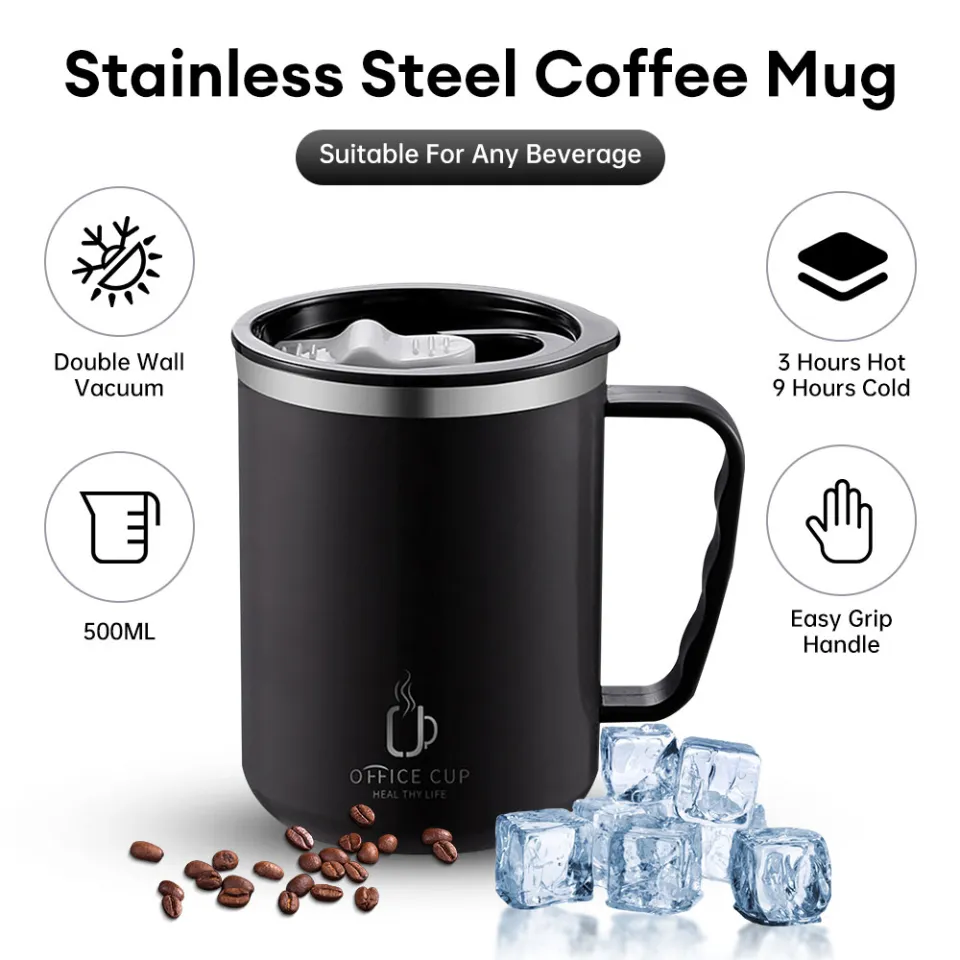 500ML Stainless Steel Water Bottle Double Layers Coffee Mug Milk