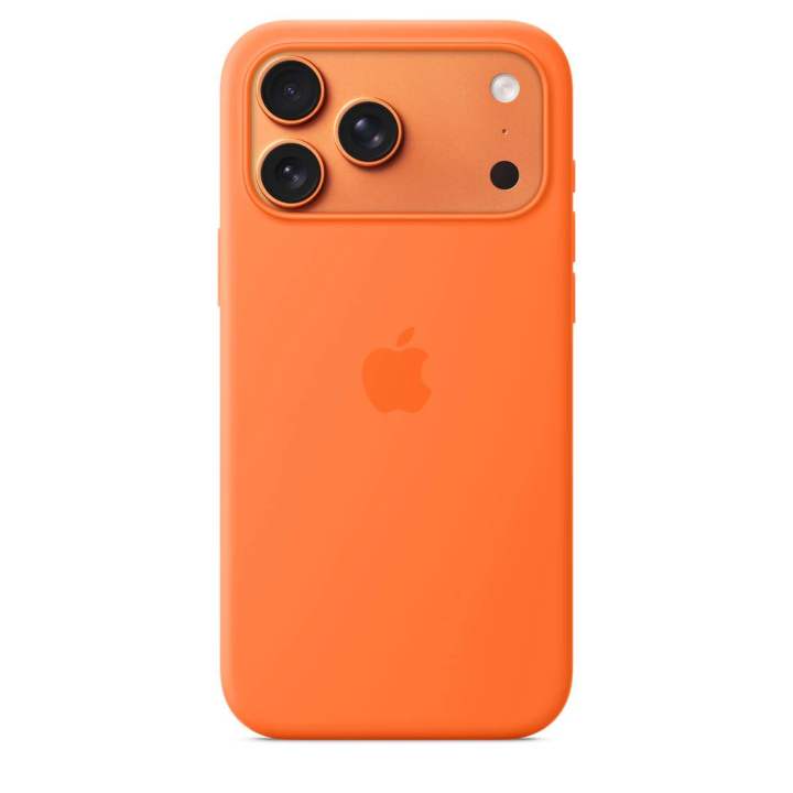 iPhone 17 Pro/ 17 Pro Max MagSafe Silicone Case - Cosmic Orange - Premium Original Quality