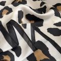 Leopard Scarf Women Imitation Silk Neck Ribbon Ties for Hair Bands Lady Shawls and Wraps Bandana Foulard Square Scarves. 