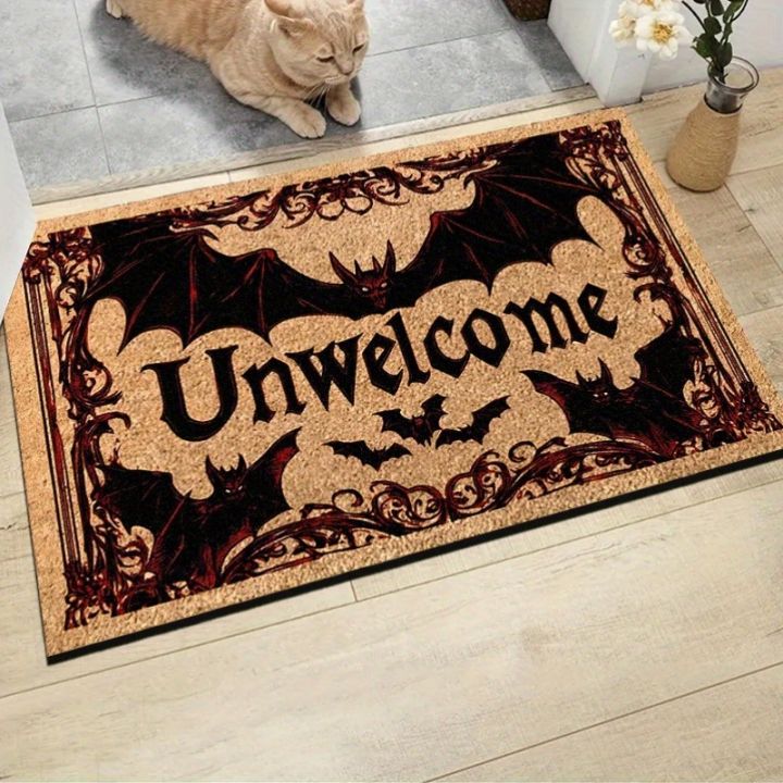 VIKAMA%20Halloween%20Carpet%20Bat%20Unwelcome%20Personality%20Carpet%20Door%20Mat%20Non-Slip%20Floor%20Mat%20Dark%20Series%20Outdoor%20Carpet%20Home%20Decoration%20-%20Image%207