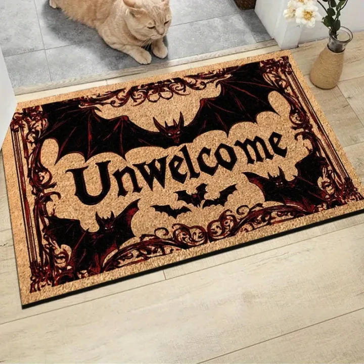 VIKAMA%20Halloween%20Carpet%20Bat%20Unwelcome%20Personality%20Carpet%20Door%20Mat%20Non-Slip%20Floor%20Mat%20Dark%20Series%20Outdoor%20Carpet%20Home%20Decoration%20-%20Image%207