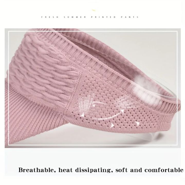 Casual%20Elastic%20Knitted%20Cap,%20Breathable%20Women's%20Empty%20Top%20Sunshade%20Hat%20For%20Outdoor%20Sports%20And%20Sun%20Protection%20-%20Image%204