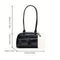New women's bag fashion niche oil wax leather bowling bag multi-pocket armpit bag commuting handbag single shoulder bag. 