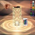 crystal diamond lamp LED rose light projector with remote and touch sensor. 