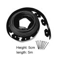 5/10M Fixed Garden Barrier Lawn Grass Plastic Edging Border Landscape Edging Garden Edge Kit With 15/30Anchoring Spikes Install. 
