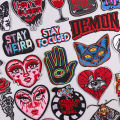 Punk Series Patch Iron On Patches For Clothing Thermoadhesive Patches On Clothes Horror Eyes Embroidery Patch DIY Sewing Patch.
