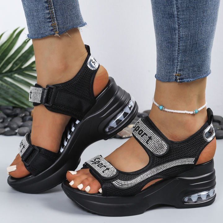 Summer New Round Toe Thick Sole Comfortable Casual Sandals Fashionable and Elegant High Heel Sandals for Women