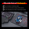 PRO Wired Gaming Mouse RGB with 3200dpi - Breathing LED USB Wired Optical Computer Mouse with 6 Buttons & Braided Wire including Side Buttons - Mouse with FREE Mouse Pad for laptop, PC, Gaming & Office Use by FunBug. 