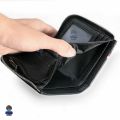 Avro Premium Half Zipper And Card Pocket Black Colour Wallet For Men Made By Cow Leather Money Bag For Men. 