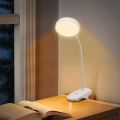 LED Small Desk Lamp, Desk Lamps for Home Office, White Desk Light for Kids, Desktop/Computer Study Lamps, Adjustable Gooseneck Reading Lamp
(White). 