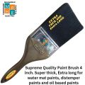 Free Delivery - Paint Brush 4 inches Extra Thick & Extra Long & Easy Grip for Distemper Paint, Water Mat paints, Oil paint, Enamel & Emulsion.. 