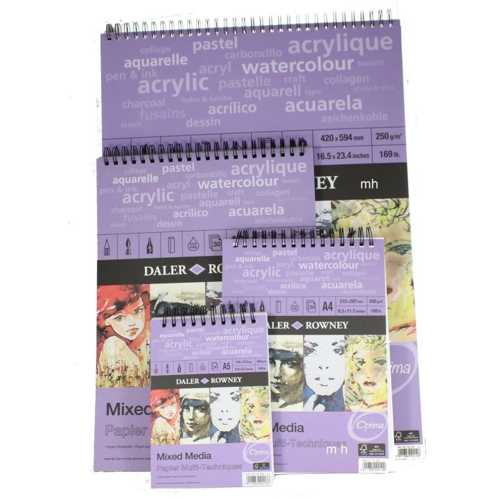 Daler Rowney Spiral Mixed Media Sketchbook – 250gsm 30 Sheets