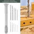 11PCS 1mm-3.5mm Hand Twist Drill Set Precision Pin Vise Hand Drill with Twist Drill Bits Set of 11 Pieces Rotary Tools For Model. 