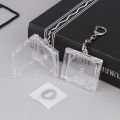 DIY Mini CD Case Key Chain 1 PCS Blank Album Backpack Hanging Decor Keychain Pendant.