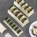 3pcs/set Sushi Maker Equipment Kit Plastic Kimbap Sushi Rolls Mold Round Square Heart-shaped Sushi Making Tools Cake Roll Mold. 