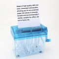 Mini Shredder Strip Cut Paper Shredder Hand Shredder with Clear Basket Paper Documents Cutting Tool for Office Home Desktop. 