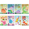 8/16PCS Creative Dinosaur Cartoon Collage Stickers DIY Game Stickers Animal Craft Laptop Skateboard Stickers. 