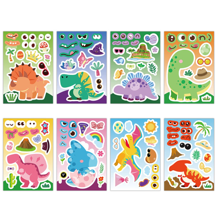 8/16PCS%20Creative%20Dinosaur%20Cartoon%20Collage%20Stickers%20DIY%20Game%20Stickers%20Animal%20Craft%20Laptop%20Skateboard%20Stickers%20-%20Image%205