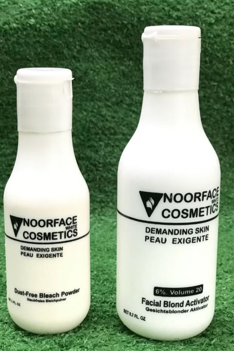 Noor Face Skin Polish Set - Dust-Free Bleach Powder & Facial Blond Activator